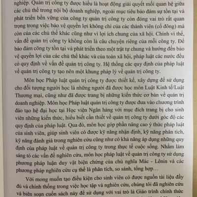 Giáo Trình Pháp Luật Quản Trị Công Ty - TS. Bùi Hữu Toàn