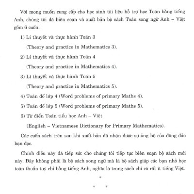 We Learn Maths In English - Em Học Toán Bằng Tiếng Anh 4 (Dùng Chung Cho Các Bộ SGK Hiện Hành)