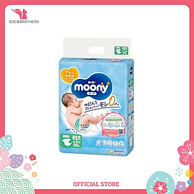 Bỉm dán Moony xanh tiêu chuẩn size Newborn 90