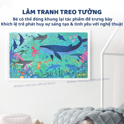 Đồ Chơi Xếp Hình Đại Dương 104 Mảnh Wonderful Ocean Mideer Vali Gift Box Puzzle