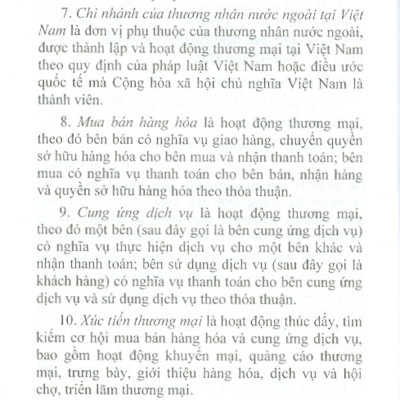 Luật Thương Mại (Sửa Đổi Năm 2017, 2019)