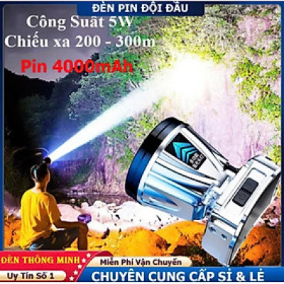 ĐÈN PIN LED ĐỘI ĐẦU SIÊU SÁNG XUYÊN ĐÊM ĐỘ PIN SÁNG KHỦNG