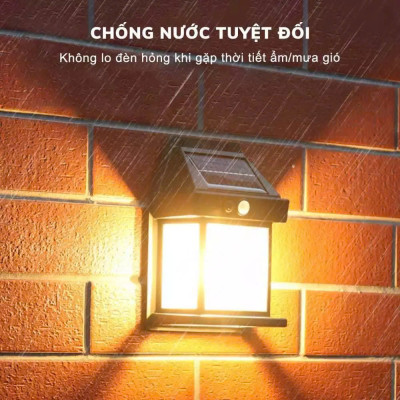 Bộ 2 Đèn Năng Lượng Mặt Trời Gắn Cột Cổng Tự Động Bật Tắt – Thiết Kế Ngôi Nhà Độc Đáo, Loại Cao Cấp