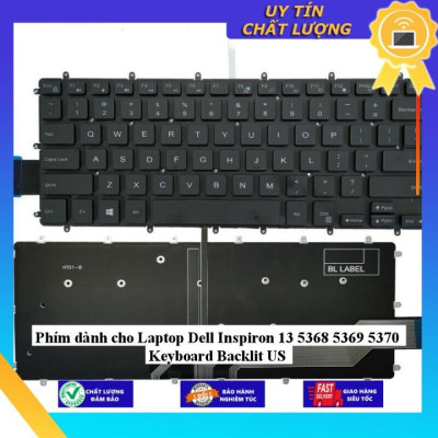 Phím dùng cho Laptop Dell Inspiron 13 5368 5369 5370 Keyboard Backlit US - Hàng Nhập Khẩu New Seal