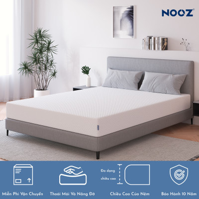 Nệm Foam NOOZ Home Goods  Tiêu Chuẩn CertiPUR-US Với Hai Tầng Foam Nâng Đỡ Ruột Đệm Cao Su Non Vỏ Nệm Tencel