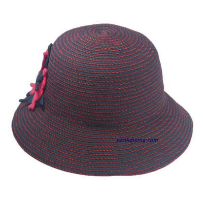 Mũ vành rộng đi biển có gắn hoa nón vành nhỏ 7cm dạng cúc giúp che nắng cực tốt mẫu mã sang trọng