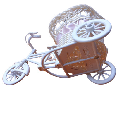 Xe Đạp Ba Bánh Đựng Hoa Trang Trí Bàn Kích thước dài 08cm cao 04cm
