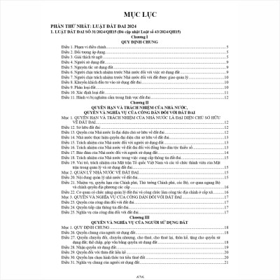 Sách Luật Đất Đai sửa đổi, bổ sung năm 2024 – Quy Định Mới Về Giá Đất, Bồi Thường, Hỗ Trợ, Tái Định Cư Khi Nhà Nước Thu Hồi Đất – Quy Định Về Xử Phạt Vi Phạm Hành Chính Trong Lĩnh Vực Đất Đai (V2579N)