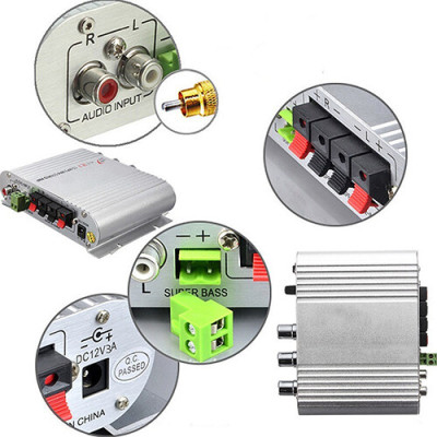 Bộ Âm Ly Mini, Amply Khuếch Đại Âm Thanh 838 - Hàng nhập khẩu