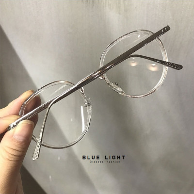 Kính Giả Cận, Gọng Kính Cận Nam Nữ Mắt Tròn Viền Trong Suốt, Đen Không Độ Hàn Quốc - BLUE LIGHT SHOP