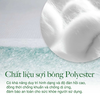 Nệm Bông Ép Tatana Eco Cool Gấp 3 - Áo vải Gấm Lạnh Thoáng Mát, Êm Ái. Bảo hành 10 năm