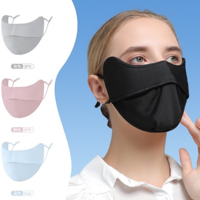 Khẩu Trang Vải Thun, Chống Nắng, Chống Tia Cực Tím UV UPF50+ Có Nút Chỉnh Dây