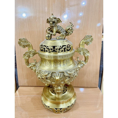 ĐỈNH ĐỒNG RÔNG PHƯỢNG CAO 42 cm nặng 5.7 kg chất liệu bằng đồng