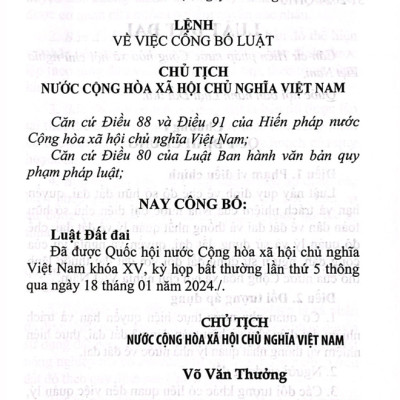 Luật Đất Đại Năm 2024