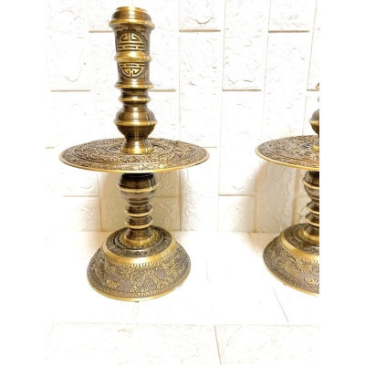 ĐÔI NẾN ĐỒNG CAO 39 CM NẶNG 5 KG RÔNG CẠO CHẤT LIỆU BẰNG ĐỒNG