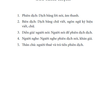 Cẩm Nang Kỹ Năng Nghề Phiên Dịch