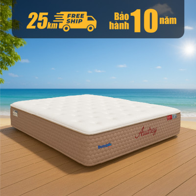 Nệm lò xo túi một sợi  Dunlopillo Audrey Premium, nâng đỡ tối ưu,thiết kế sang trọng - Độ cao 25cm