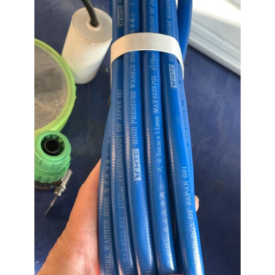 [Freeship]Dây xịt rửa xe HIỆU HTC LOẠI 10M, HTC6511-10W3 từ nhựa PVC áp lực cao 420 bar( 6090PSI),ĐK 6.5*11mm,