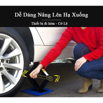 Kích Nâng Gầm 2 Tấn Kèm Cờ Lê - Thiết Kế Nhỏ Gọn, Dễ Dùng Cho Ô Tô, Xe Máy