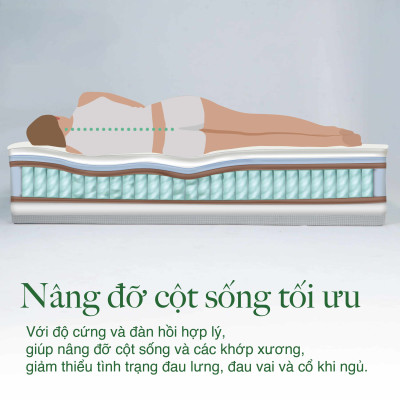 Nệm Bông Ép Tatana Eco Cool Gấp 3 - Áo vải Gấm Lạnh Thoáng Mát, Êm Ái. Bảo hành 10 năm