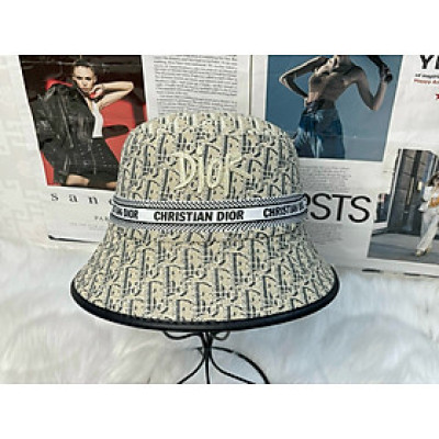 (NEW) Mũ vành, nón bucket Di.or phối vải Kaki cực đẹp Form chuẩn thời trang nữ (Ảnh thật)