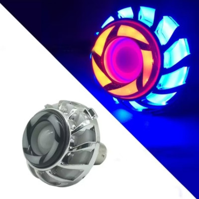 1 ĐÈN LED STOP HẬU BI CẦU LỐC XOÁY HIỆU ỨNG MÀU SẮC CỰC ĐẸP LẮP XE MÁY ÔTÔ