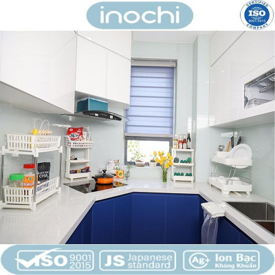 Kệ Nhà Bếp Để Đồ Đa Năng, Kệ Nhựa Cao Cấp 3 Tầng Nachi Đạt Tiêu Chẩu Xuất Nhật ,Châu Âu- Hàng chính hãng inochi ( Tặng khăn lau đa năng pakasa)
