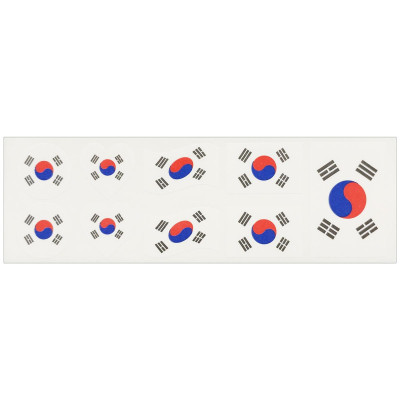 Bộ 5 Sticker Hình Lá Cờ Hàn Quốc - HFP