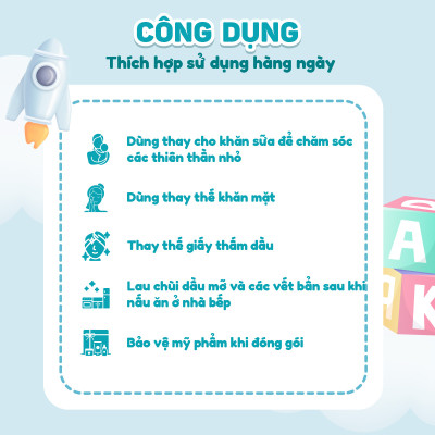 Combo 03 túi Khăn khô đa năng EcoWipes cho bé 600/900G không chất huỳnh quang không mùi không parabens