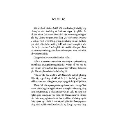 Sách - Một Số Vấn Đề Về Văn Hóa Du Lịch Việt Nam - Võ Văn Thành - VIETNAMBOOK