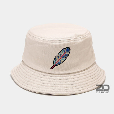Nón bucket rộng vành thêu họa tiết nổi, cotton cao cấp cho cả nam và nữ