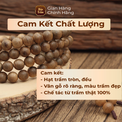 Vòng Trầm Hương 7.0ly – 108 Hạt – Cao Cấp | Bảo Trầm – Chuỗi Trầm Tự Nhiên – Hương Thơm Dịu – Không Hóa Chất