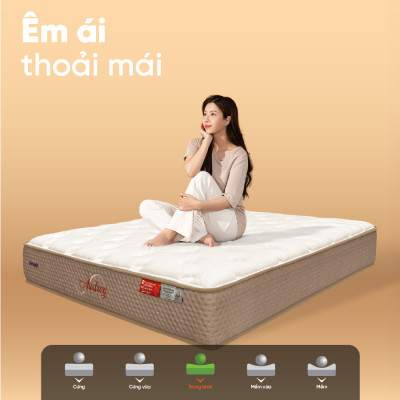 Nệm lò xo túi một sợi  Dunlopillo Audrey Premium, nâng đỡ tối ưu,thiết kế sang trọng - Độ cao 25cm