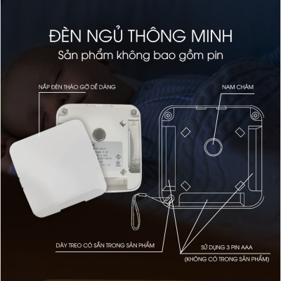 Đèn Cảm Ứng Hoa Sen - Cảm Biến Chuyển Động Thông Minh - Chính Hãng