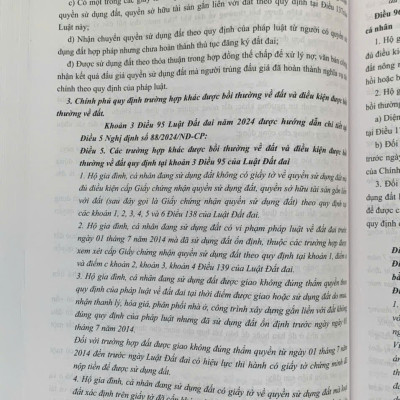 Chỉ dẫn áp dụng Luật Đất đai năm 2024