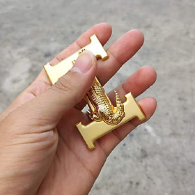 Mặt Khóa dây lưng da cá sấu. Thiết kế chữ H rất đẹp!