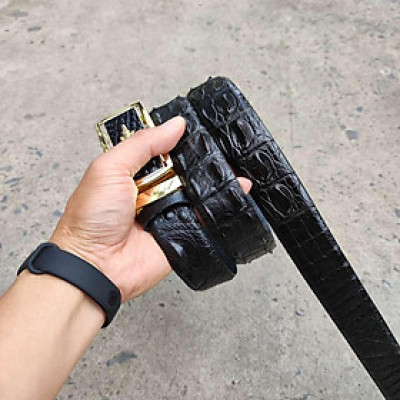 BIG SALE..! Thắt Lưng Cá Sấu CÓ GÙ RẤT ĐẸP TS106V (mặt vàng)