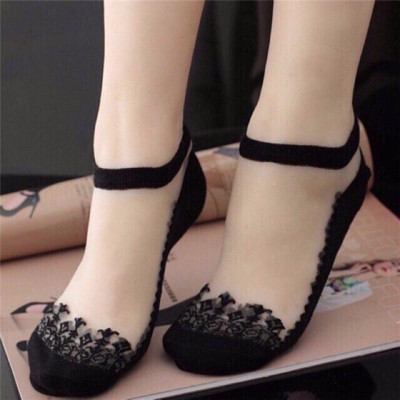 Tất/ vớ nữ kiểu ren công chúa - Tất hài ren kính, thoáng mát chân.