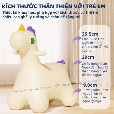 Thú nhún cho bé loại to bơm hơi Mideer Sensory Training Joy Bounce Jumper Pony