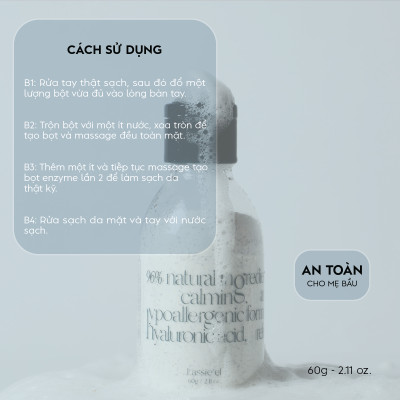 Bột rửa mặt chống lão hóa enzyme Lassie