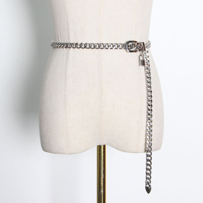 Belt xích thắt lưng kim loại nịt xích thắt lưng ổ khoá độc lạ