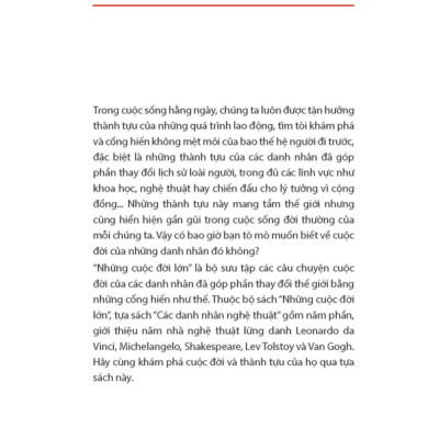 Những Cuộc Đời Lớn - Các Danh Nhân Nghệ Thuật