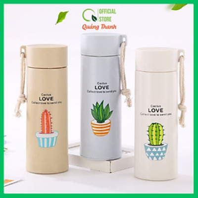 BÌNH ĐỰNG NƯỚC VỎ LÚA MẠNH AN TOÀN, CAO CẤP IN HÌNH XƯƠNG RỒNG, TOTORO (Giao Hàng Theo Mẫu Ngẫu Nhiên)