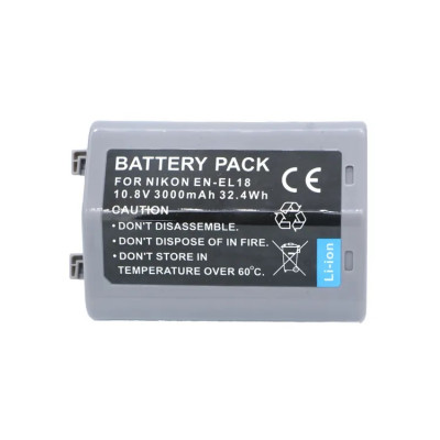 Pin Máy Ảnh Nikon EN-EL18 3000mAh 10.8V Dùng Cho Các Máy Ảnh Nikon Z9, D4, D4S, D4X, D810 - Hàng Nhập Khẩu