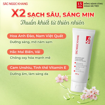 Combo 3 Sữa Rửa Mặt Sắc Ngọc Khang 100gr / Tuýp