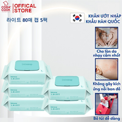 Combo 5 gói Khăn Ướt Signature/ Zero/ Sensitive/ Light/ Primier Nhập Khẩu Hàn Quốc
