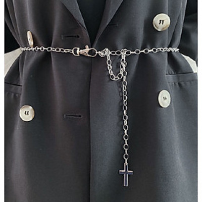 Xích quần thời trang nam nữ belt thắt lưng chữ thập cá tính