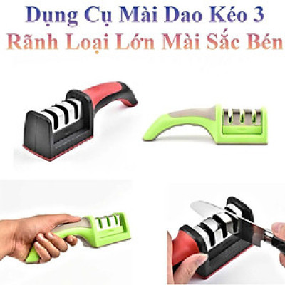 Dụng Cụ Mài Dao Kéo 3 Rãnh Giúp Mài Sắc Bén Mọi Loại Dao Kéo