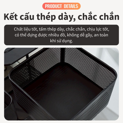 Kệ Đa Năng Kệ thép Carbon 2858,Kệ nhà bếp, Kệ đa năng Cao Cấp Kệ Để Đồ Nặng Siêu Gọn Cho Nhà Bếp