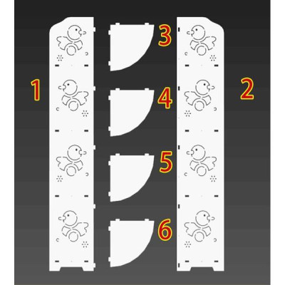 Kệ Góc 4 Tầng Hình Con Vịt-Cá Heo IG231